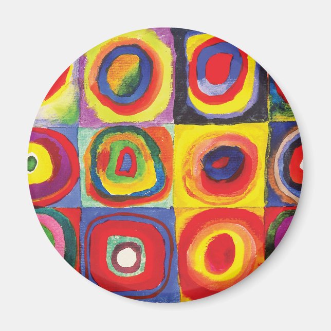 Quadrate mit konzentrischen Kreisen Hiroaki Takaha Magnet (Vorne)