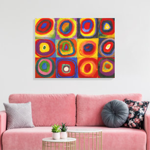 Quadrate mit konzentrischen Kreisen   Kandinsky   Leinwanddruck
