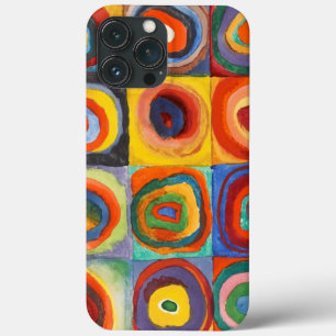Quadrate mit konzentrischen Kreisen von Kandinsky iPhone 13 Pro Max Hülle