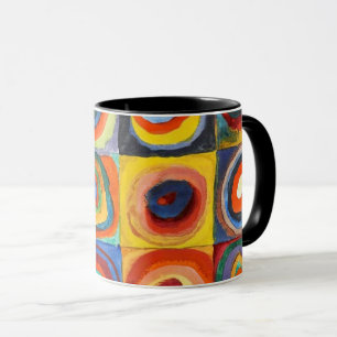 Quadrate mit konzentrischen Kreisen von Kandinsky Tasse