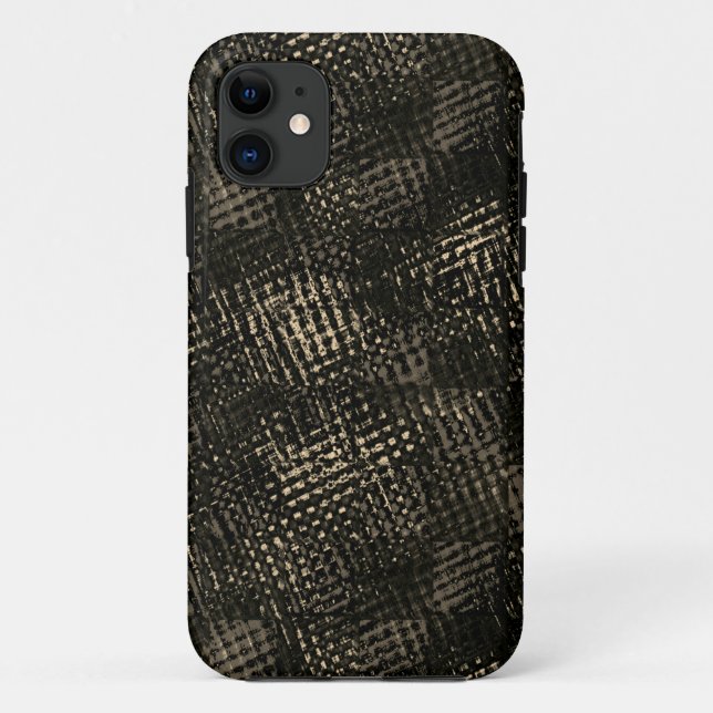 Quadrate mit Kratzern oder dunkelbraunen Würfeln Case-Mate iPhone Hülle (Rückseite)