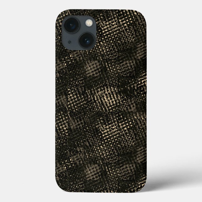 Quadrate mit Kratzern oder dunkelbraunen Würfeln Case-Mate iPhone Hülle (Rückseite)