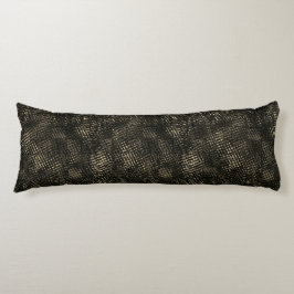 Quadrate mit Kratzern oder dunkelbraunen Würfeln Seitenschläferkissen