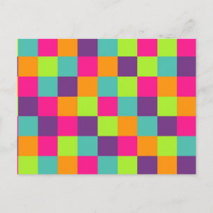 Quadrate-Muster Postkarte