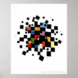 Quadrate und Kreise Abstract II Poster
