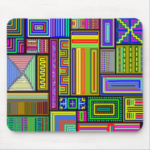 Quadrate und Rechtecke mousepad mehrfarbig