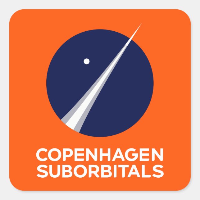 Quadratische Aufkleber mit Logo Kopenhagens (Vorderseite)