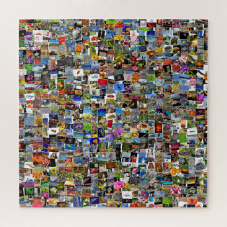 quadratische Collage von Fotos und Bildgestaltung,