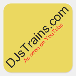 Quadratische DJsTrains Logoaufkleber Quadratischer Aufkleber