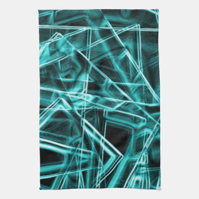 Quadratische Ecken und "neon" zyklische oder himme Geschirrtuch (Vertikal)