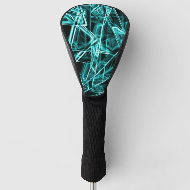 Quadratische Ecken und "neon" zyklische oder himme Golf Headcover (Vorderseite)
