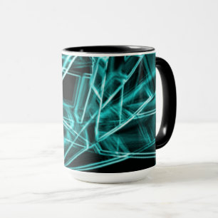Quadratische Ecken und "neon" zyklische oder himme Tasse