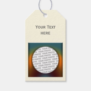 Quadratische Feldfarbe I + Ihr Foto, Text u. Geschenkanhänger