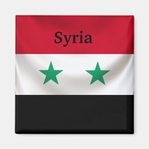 Quadratische Flagge von Syrien, Zeremoniell Magnet