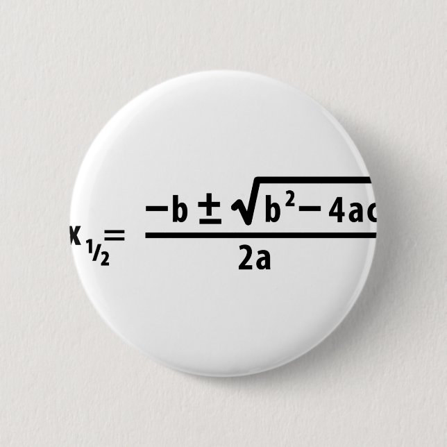 quadratische Formel Button (Vorderseite)