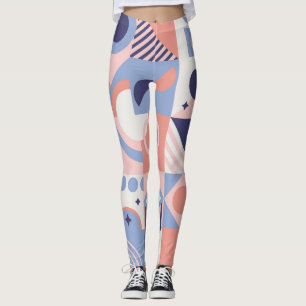 quadratische Formen: Geometrisches Abstraktes Mosa Leggings