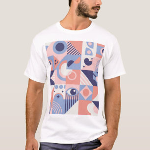 quadratische Formen: Geometrisches Abstraktes Mosa T-Shirt