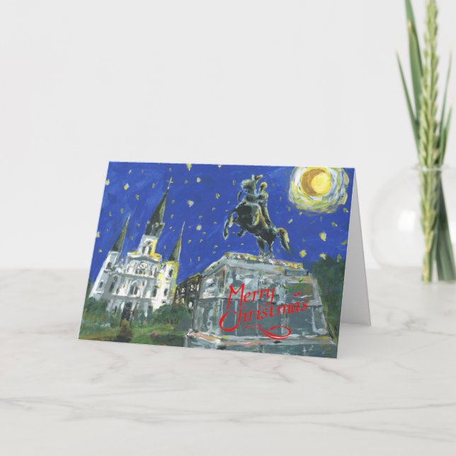 Quadratische frohe Weihnachten sternenklare (Vorderseite)