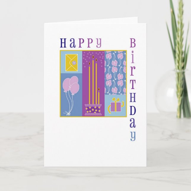 quadratische Geburtstagskarte 2004 Karte (Vorderseite)