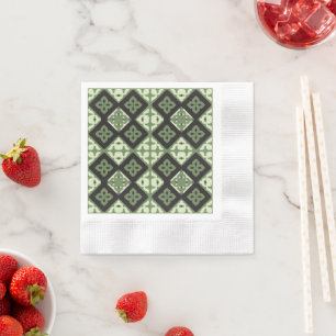 quadratische grüne Textur Kachel klassisches Modeg Serviette