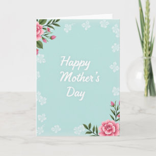 Quadratische Happy Mother's Day Blumenkarte Karte