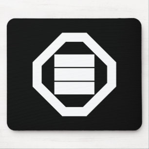 Quadratische Kanji-Zeichen für drei in Oshiki Mousepad