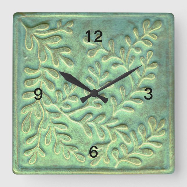 Quadratische Minimalistische Uhrenfolie Wanduhr (Vorderseite)