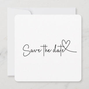 Quadratische Save-the-Date-Einladung mit abgerunde Einladung