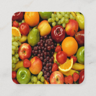 quadratische Visitenkarte frische Frucht