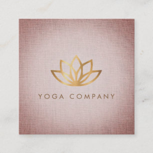 Quadratische Visitenkarte Lotus-Yoga-Lehrer-Browns