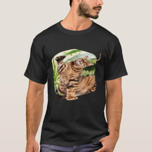 Quadratische Wassermelonen-Katze-Meme Lustige Hybr T-Shirt