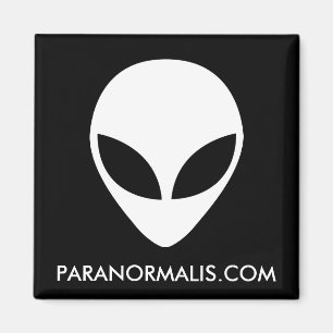 Quadratischer alien-Kopf-Kühlschrankmagnet Magnet