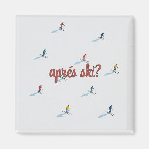 Quadratischer Apres-Ski-Magnet  Magnet
