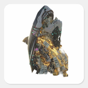  QUADRATISCHER AUFKLEBER