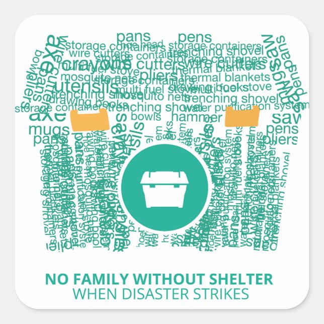 quadratischer Aufkleber (Vorderseite)