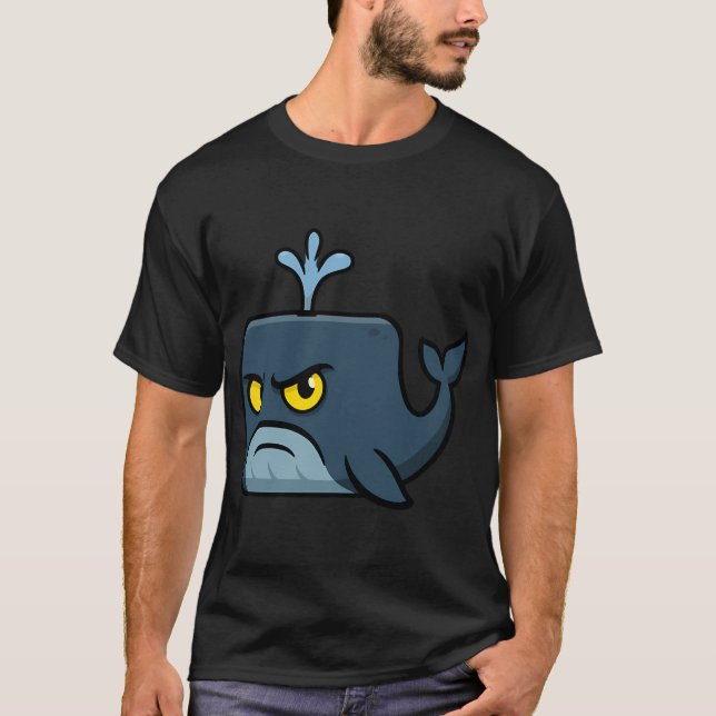 Quadratischer Blauer Wal T-Shirt (Vorderseite)