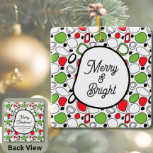 Quadratischer Keramik-Weihnachtsschmuck – Text per
