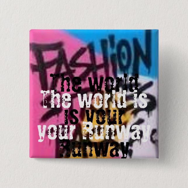 Quadratischer Knopf Button (Vorderseite)