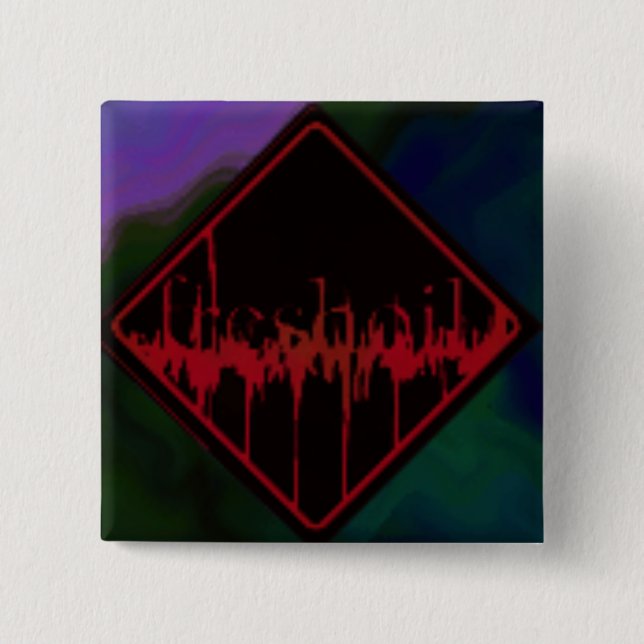 Quadratischer Knopf Button (Vorderseite)