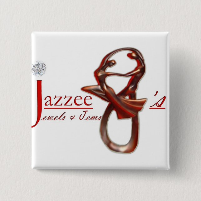 Quadratischer Knopf Button (Vorderseite)