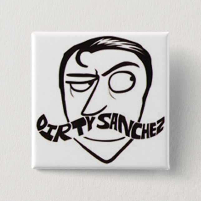 Quadratischer Knopf Button (Vorderseite)