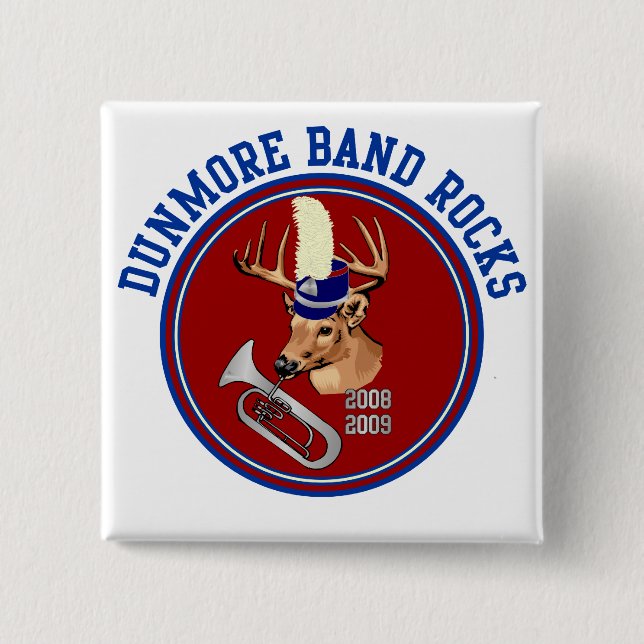 Quadratischer Knopf DUNMORE Button (Vorderseite)