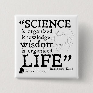 Quadratischer Knopf Immanuel Kants Button