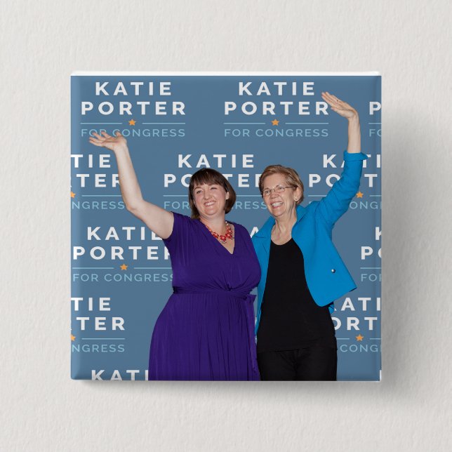 Quadratischer Knopf Katie Träger für Kongreß Button (Vorderseite)