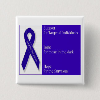 Quadratischer Knopf mit Indigo-Band-Logo Button