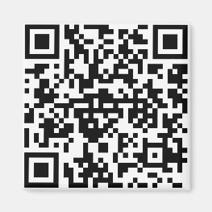 Quadratischer Magnet mit QR-Code