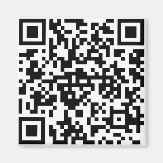 Quadratischer Magnet mit QR-Code