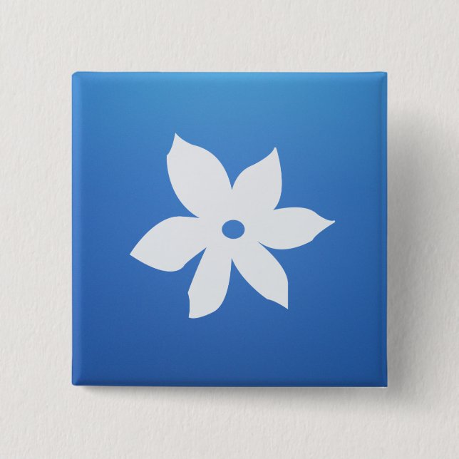 Quadratischer Plakat-Knopf Button (Vorderseite)