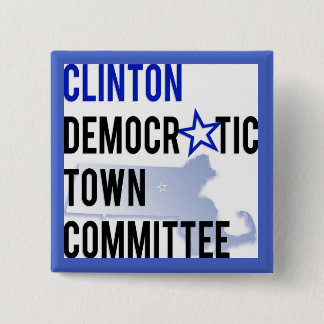 Quadratischer Revers-Knopf Clintons DTC Button
