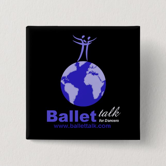 Quadratischer schwarzer Knopf Button (Vorderseite)